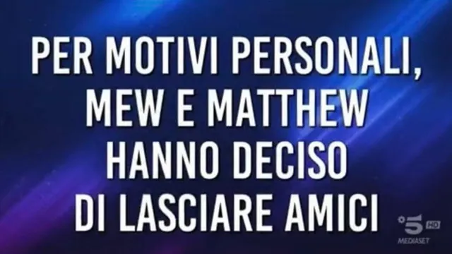 Amici 23, colpo di scena Mew e Matthew lasciano la scuola: ecco cosa è successo