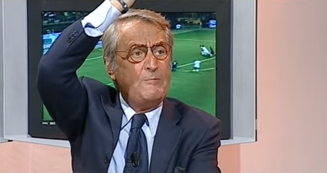Elio Corno commenta in una sua trasmissione tv Moggi